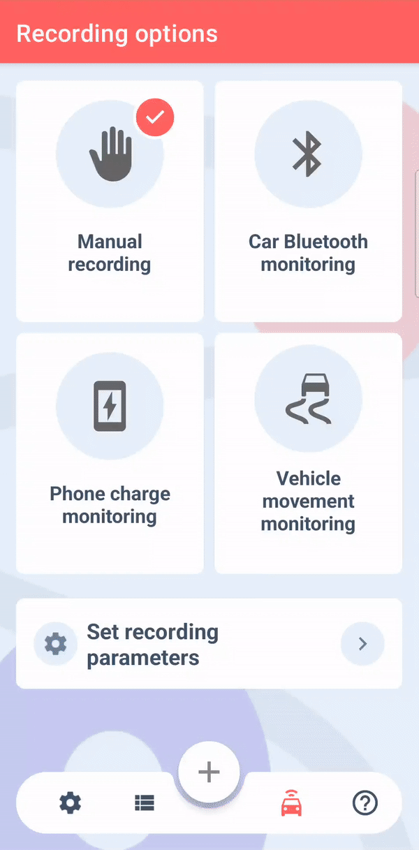 Bluetooth recording option