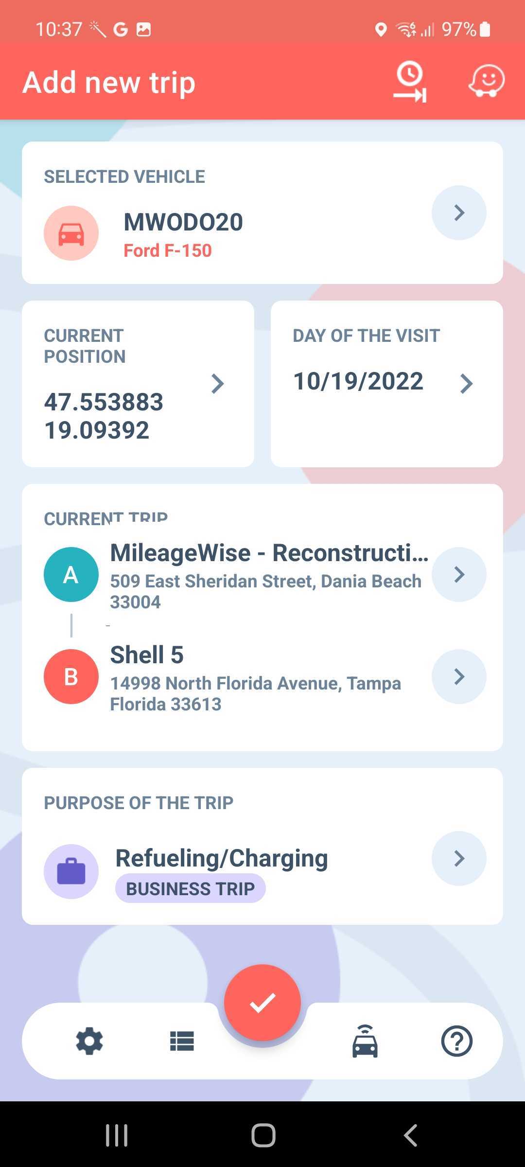MileageWise mileage tracker app