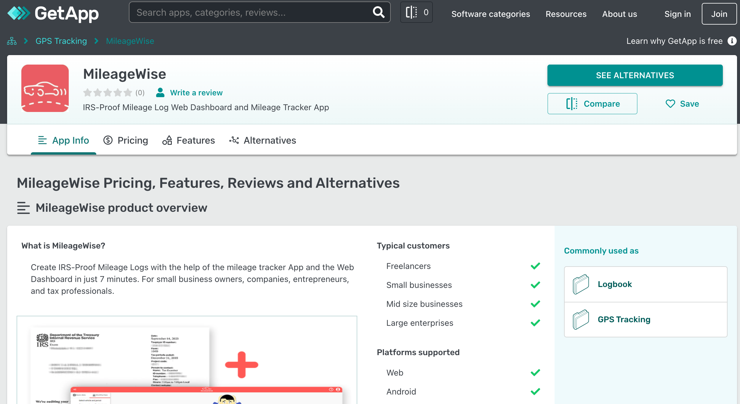 getapp mileagewise review
