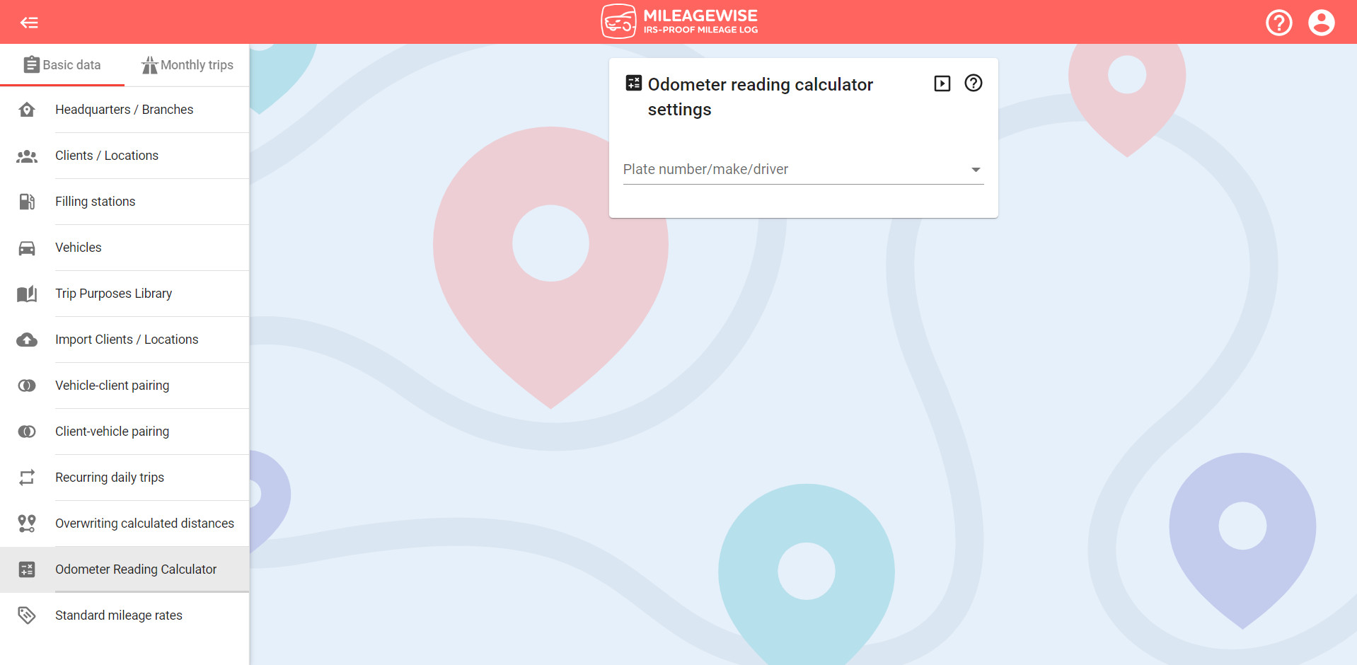 MileageWise odometer reading calculator