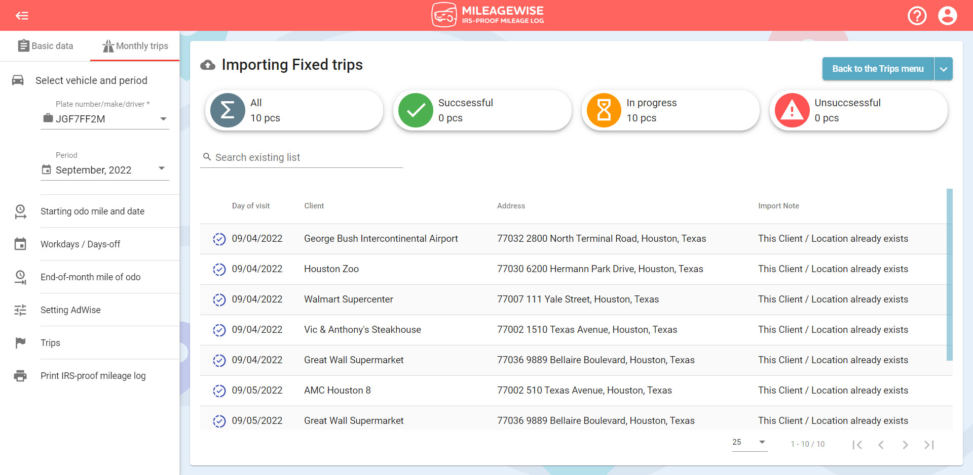 google timeline import process