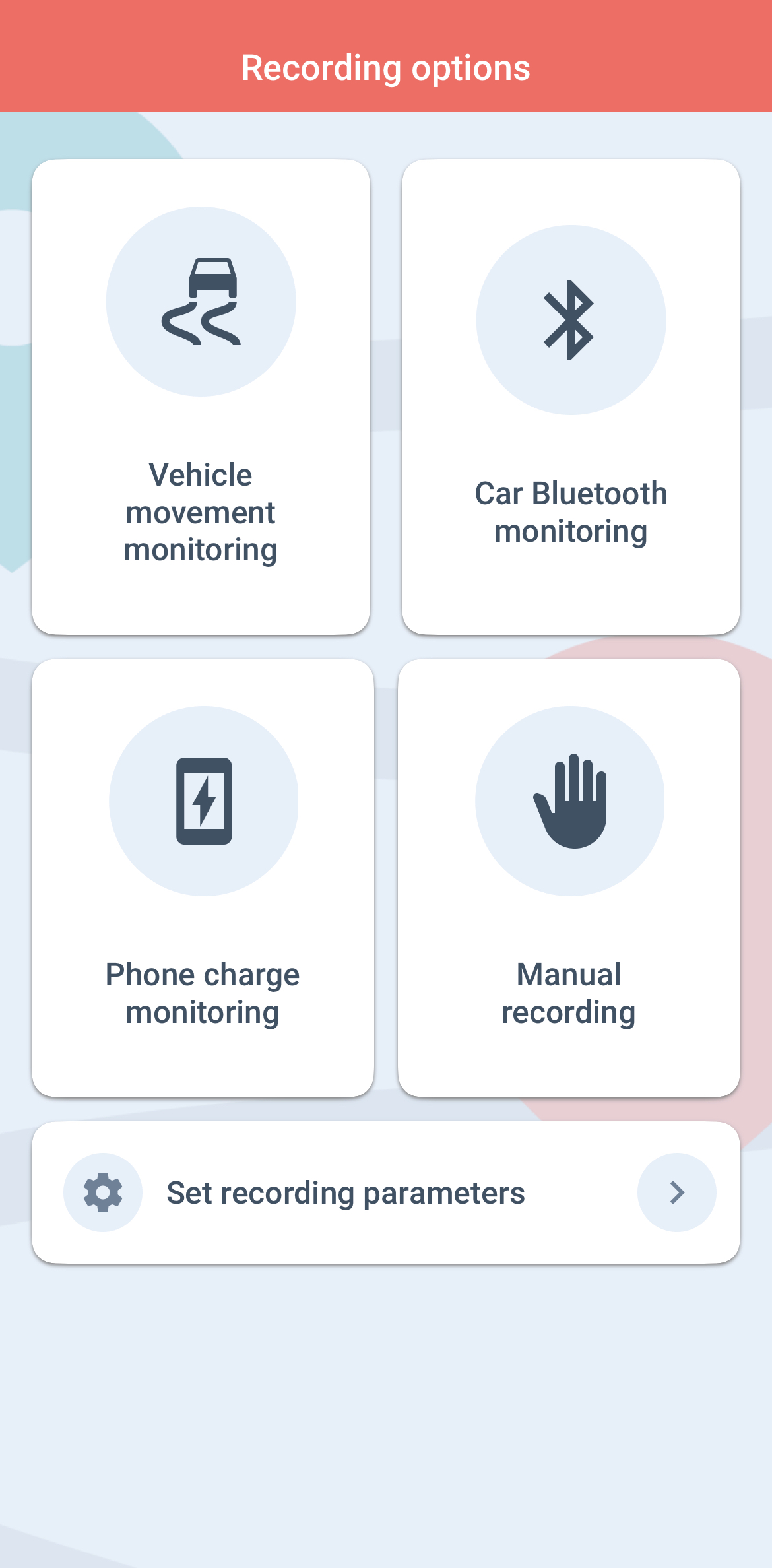 mileagewise app recording modes