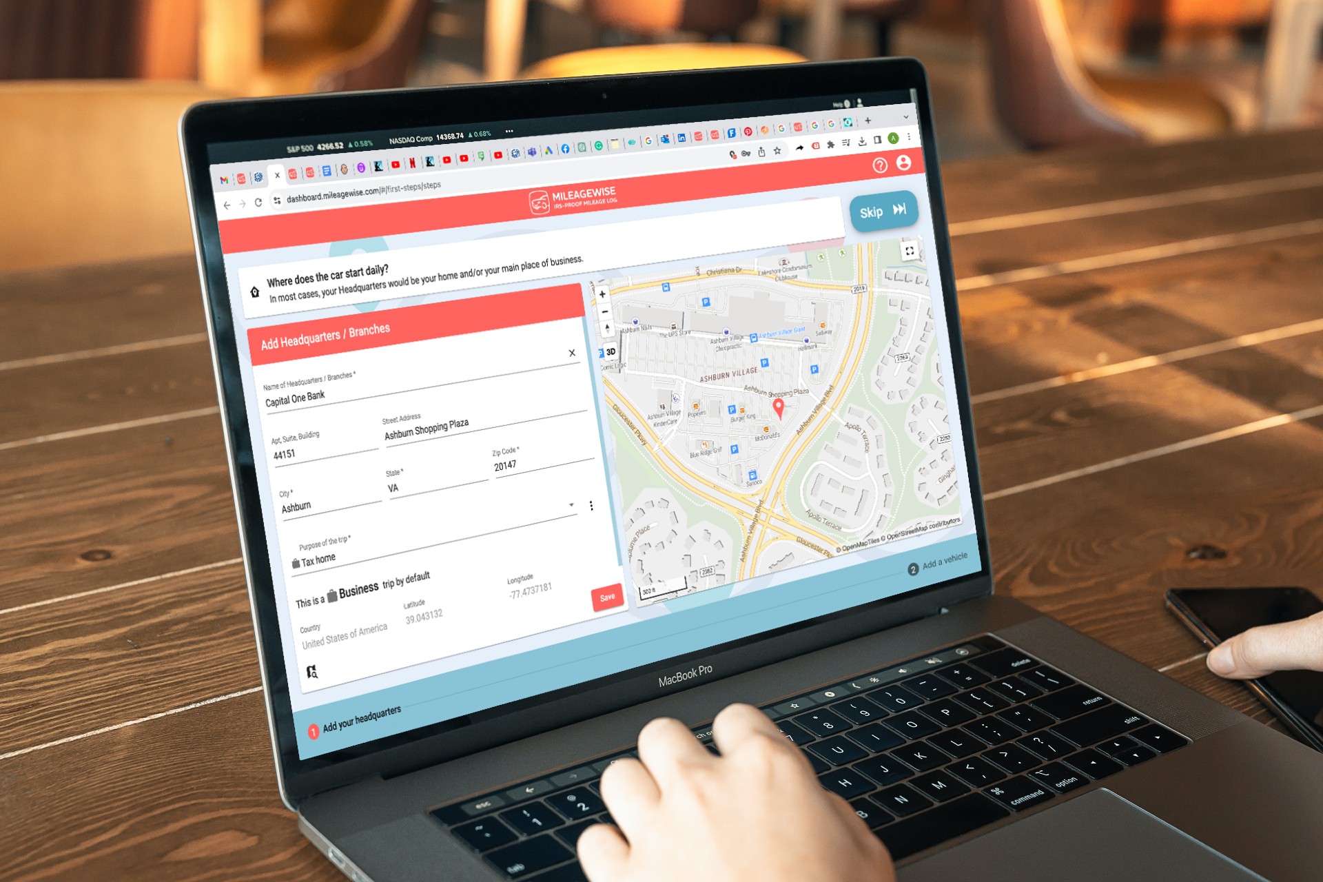 use the mileagewise web dashboard to finalize monthly mileage logs. start by setting up your headquarter