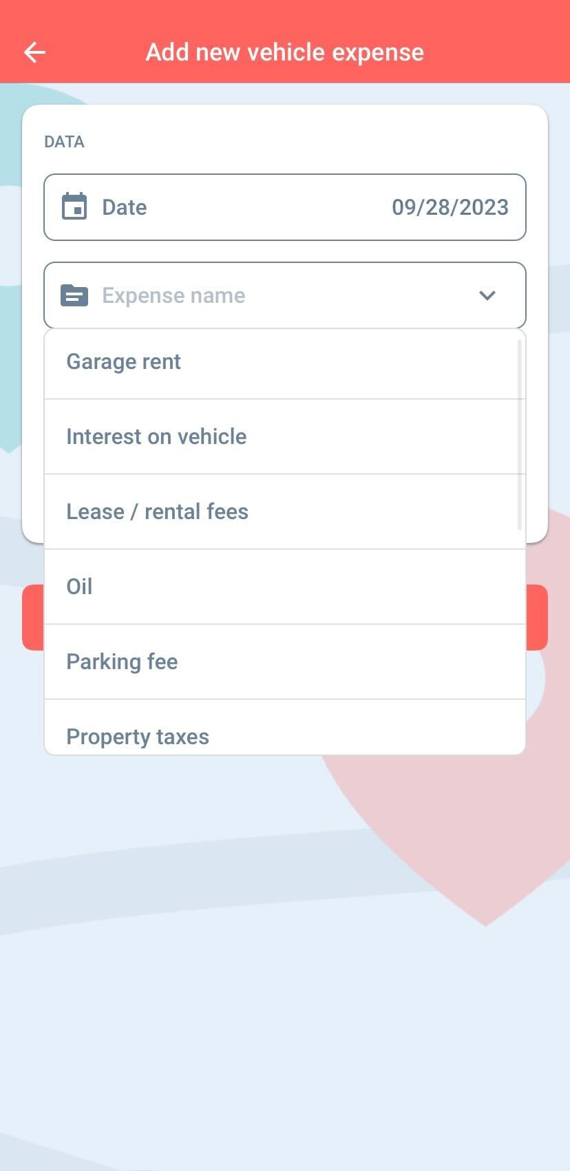 MileageWise vehicle expenses