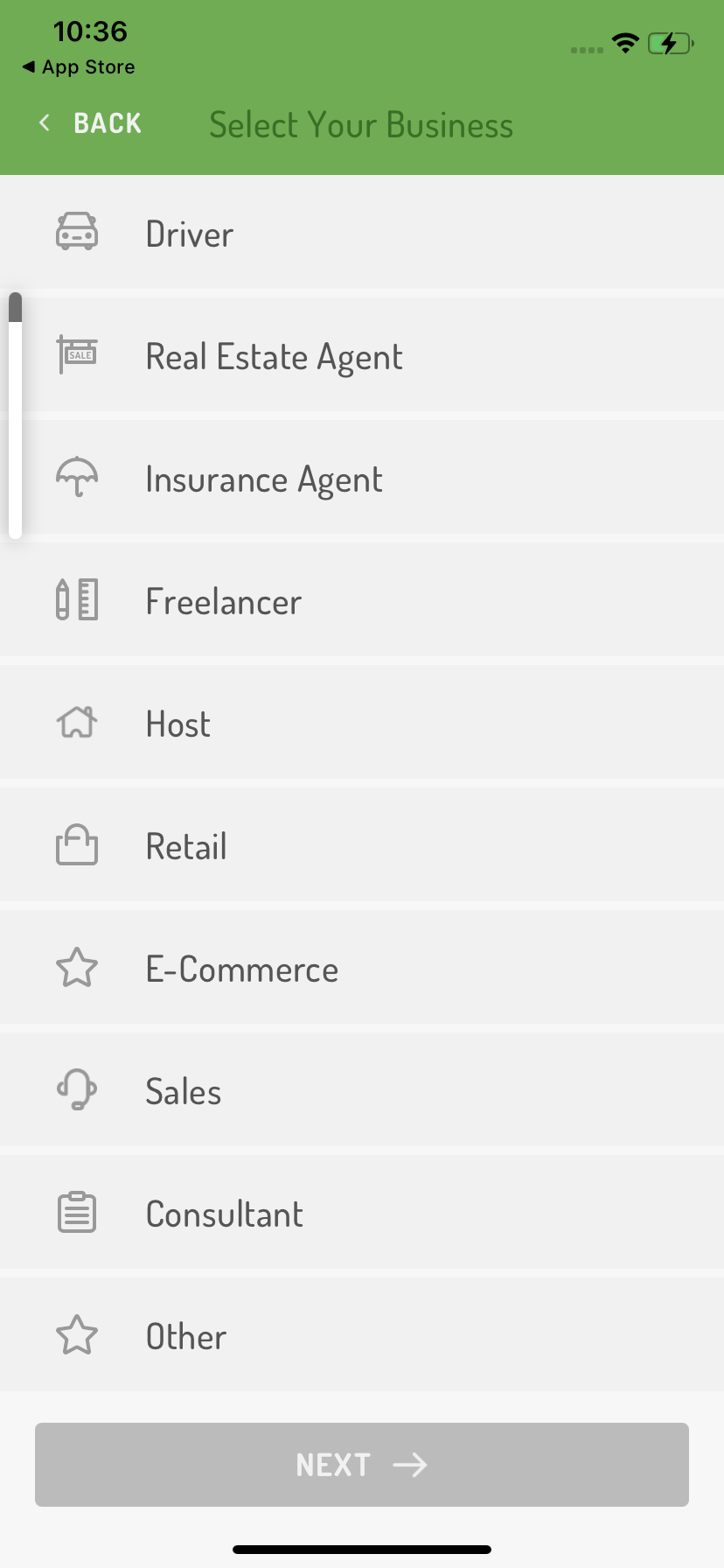 hurdlr lets you select the business profile you want to track