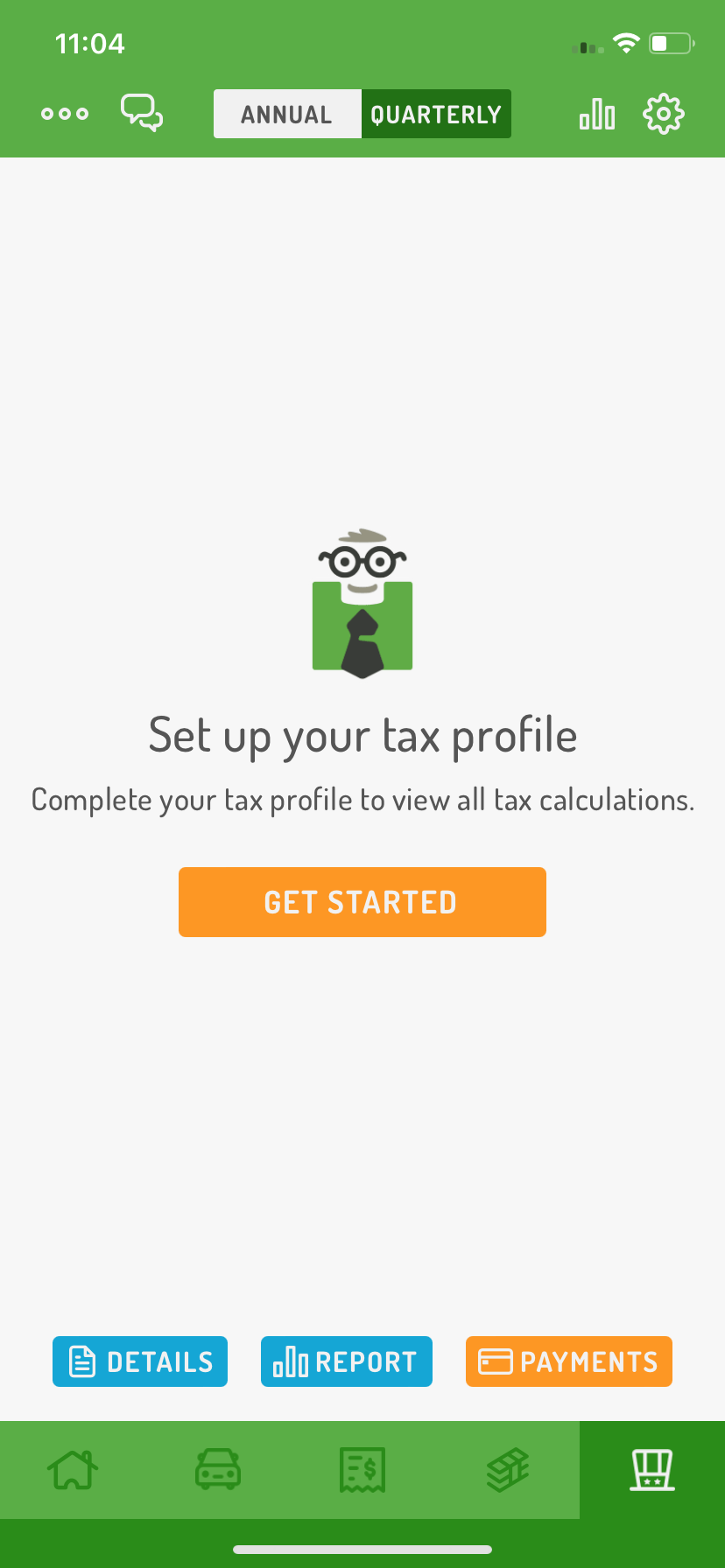 hurdlr lets users setup a full tax profile to be able to see all tax-related data in one place