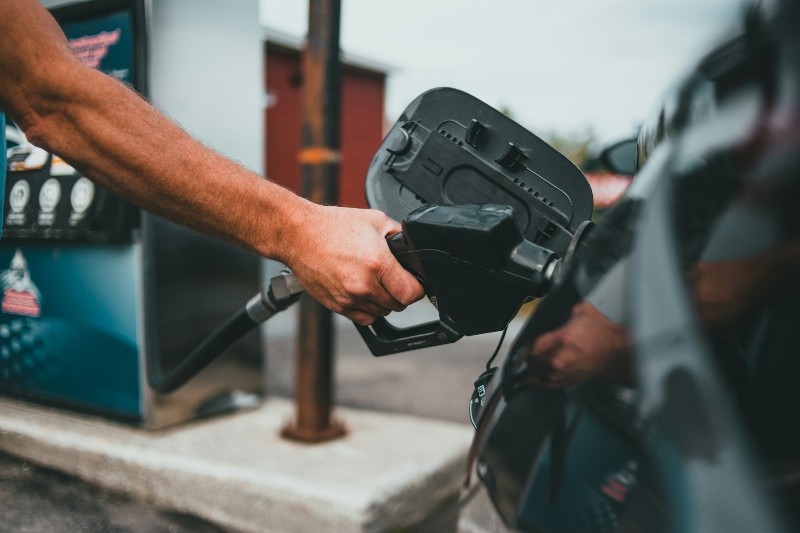 fueling at a gas station