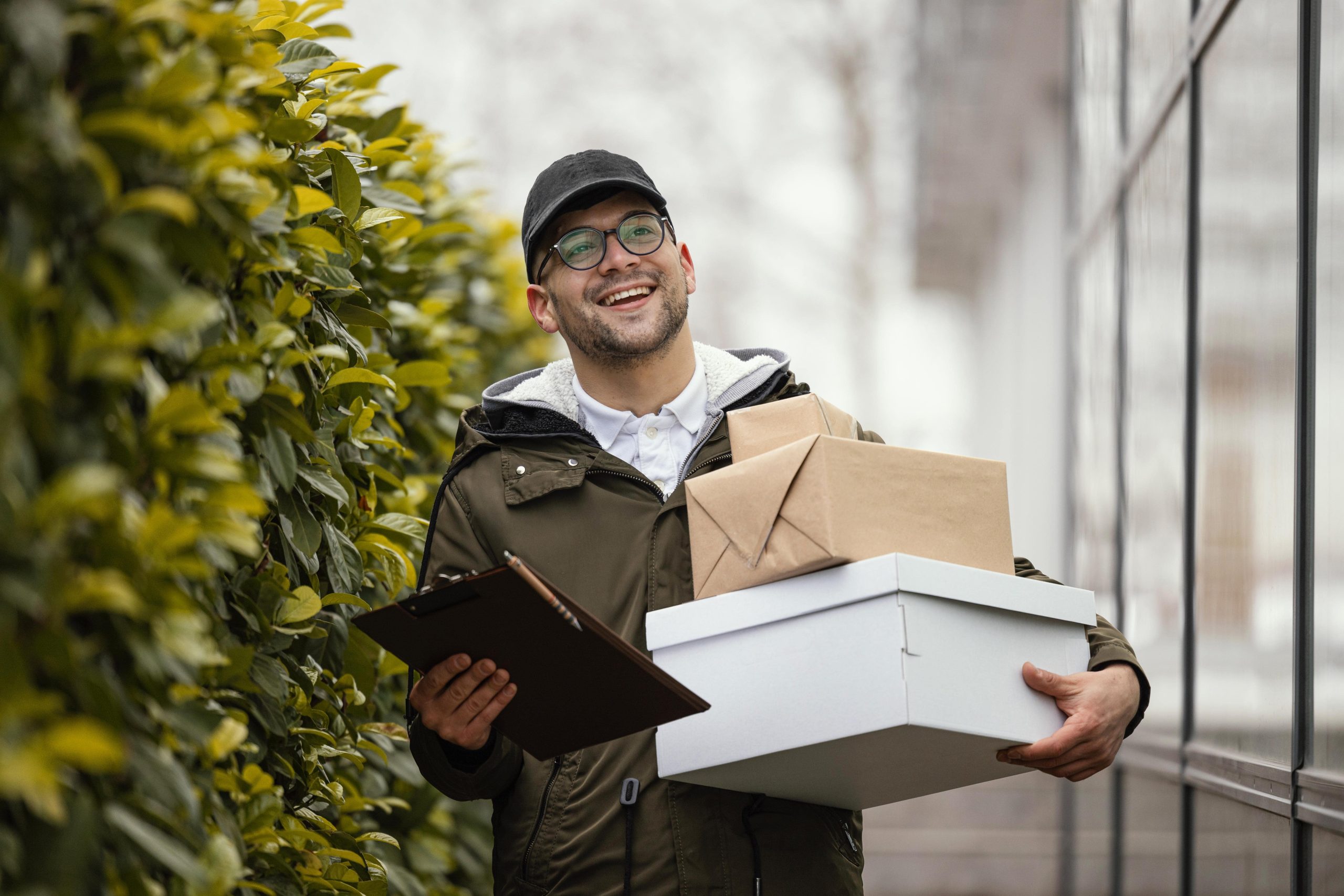 Amazon Flex delivery worker with mileage tracker