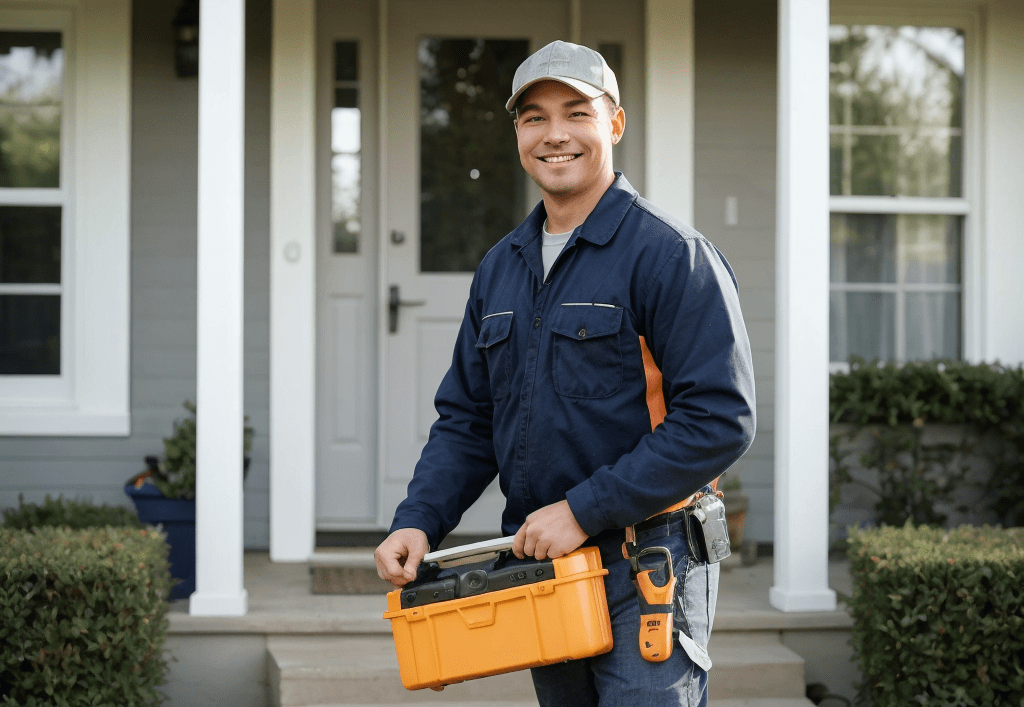 TaskRabbit repairsman after driving to his next location