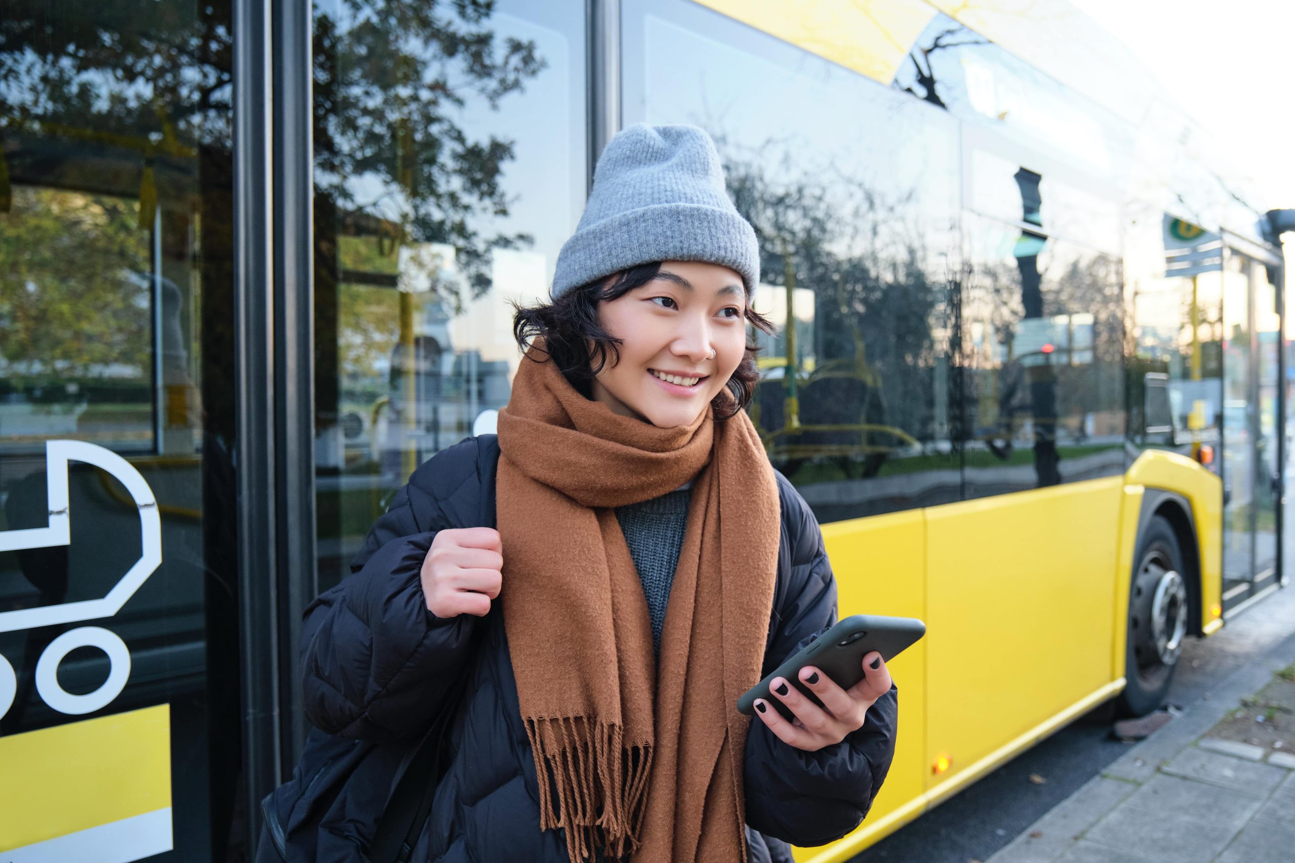 college student checks Tripshot schedule