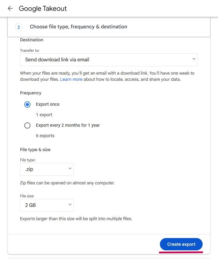 export google maps saved places step 5