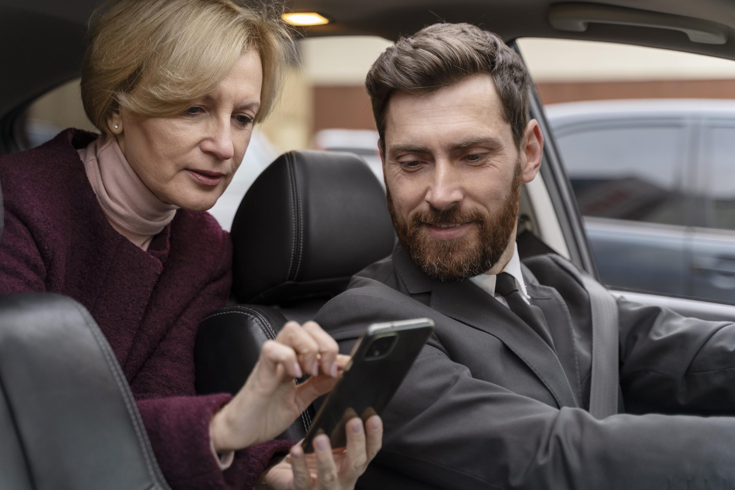 Via driver picks up passanger