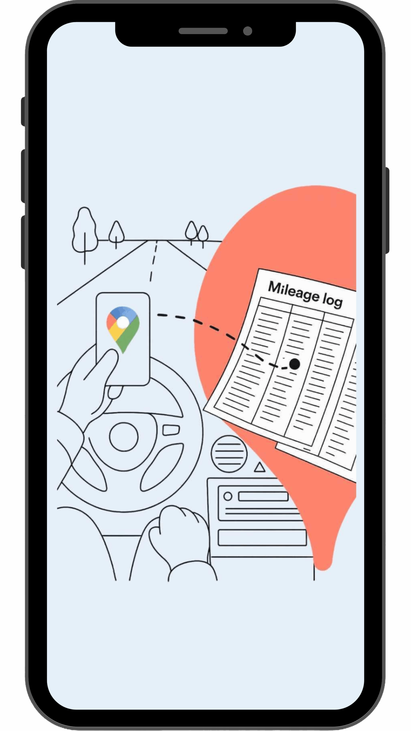 Mileage Log from Google Maps App