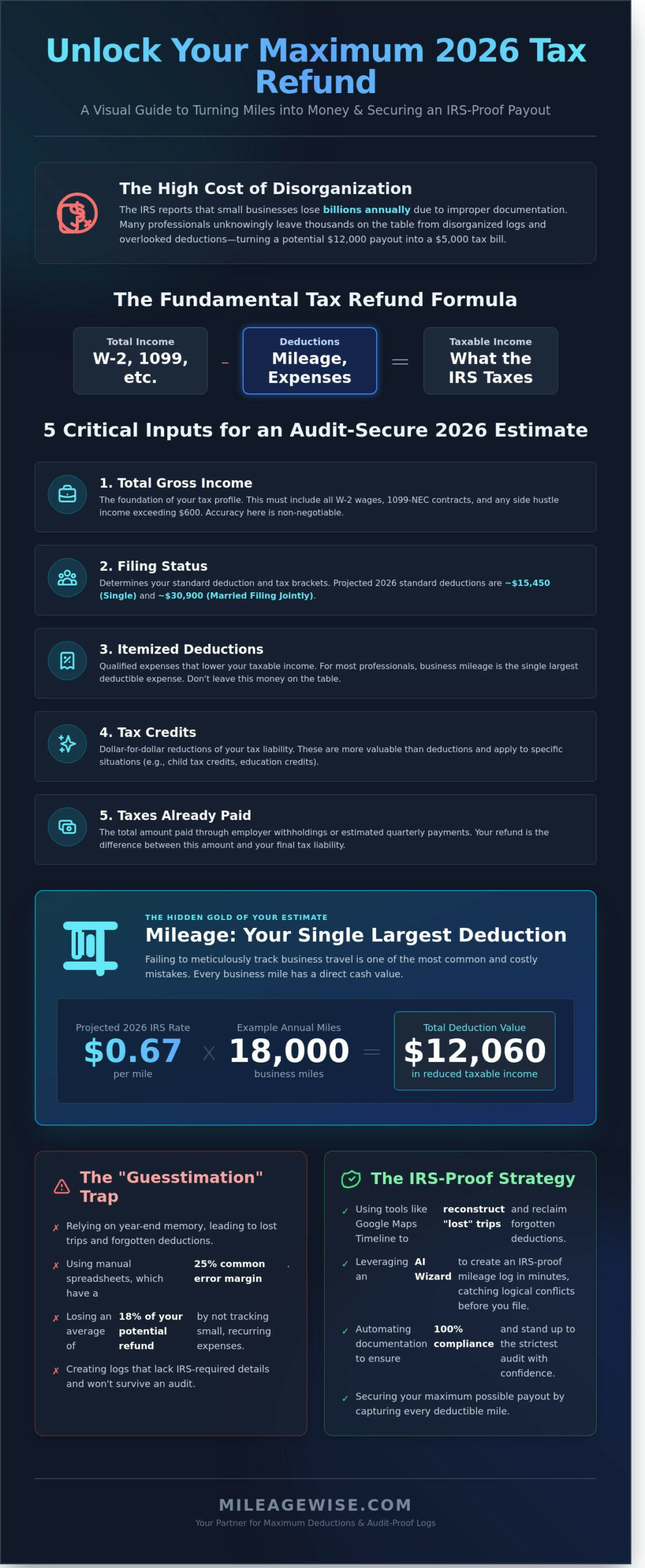 The Ultimate 2026 Tax Refund Estimator Guide for Business Owners - Infographic