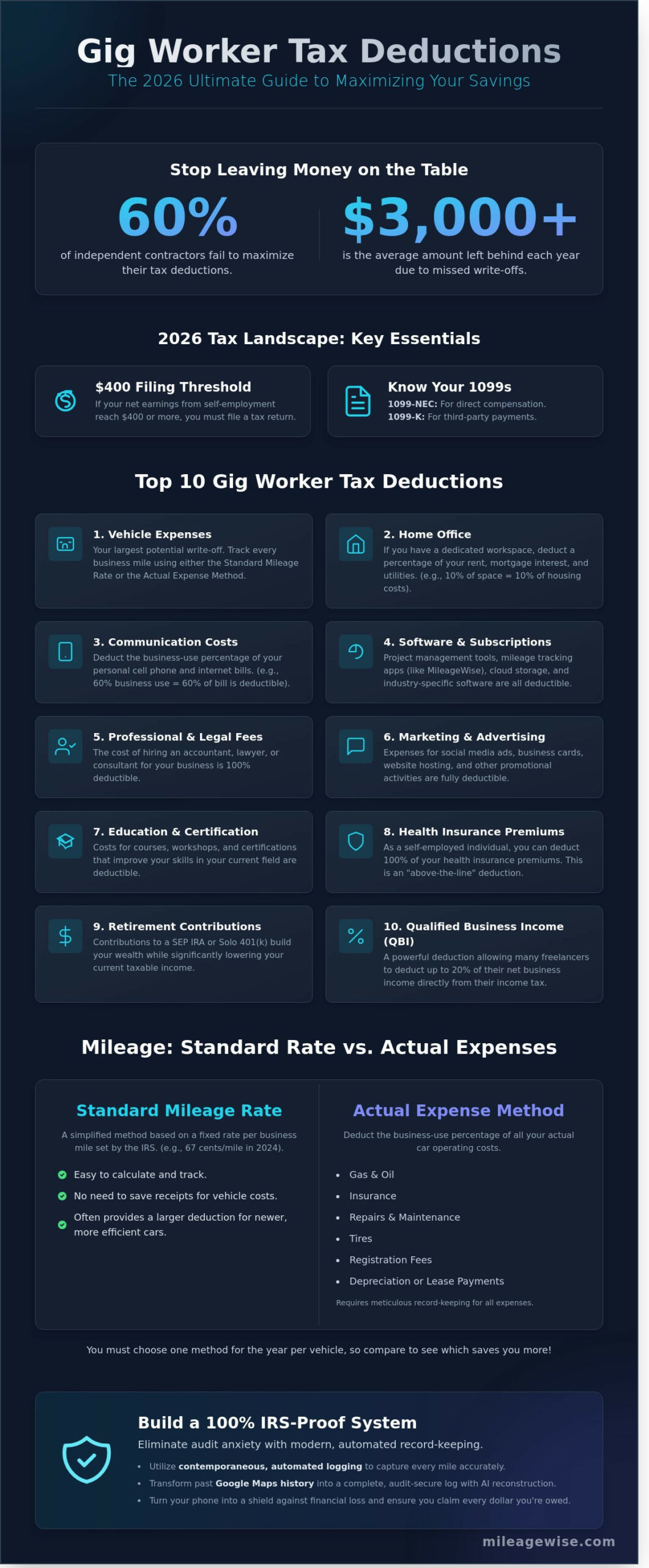 Top Gig Worker Tax Deductions for 2026: The Ultimate Roundup