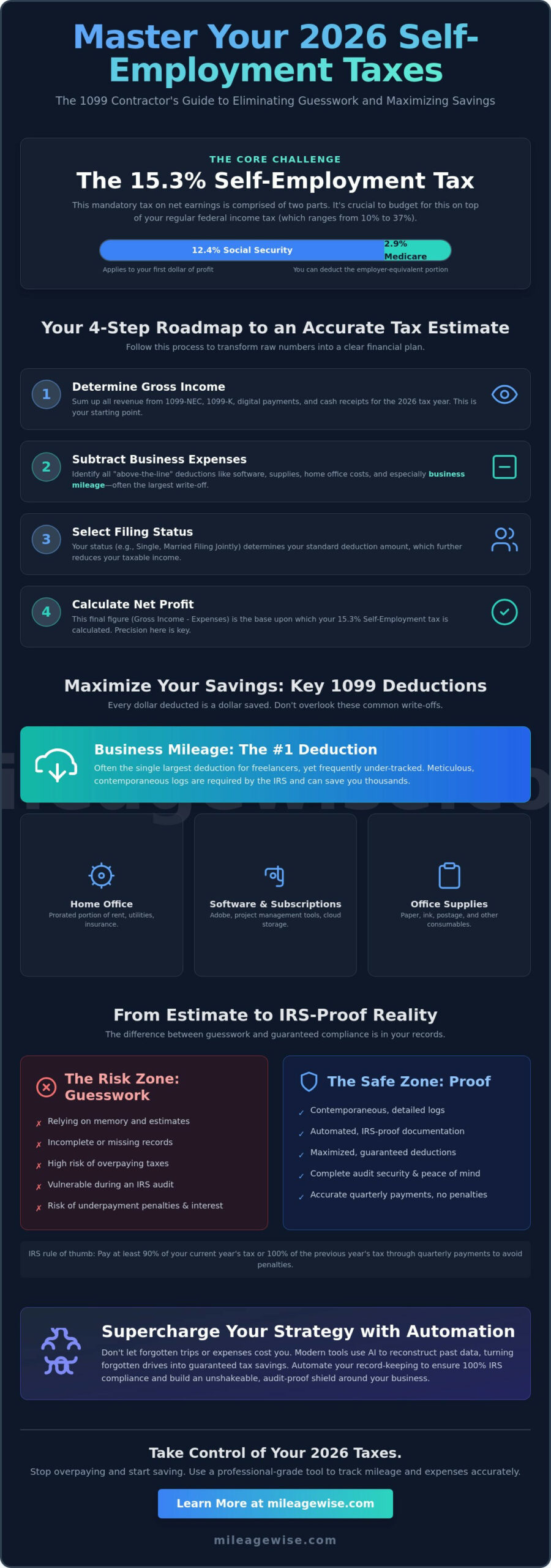 1099 Tax Calculator Guide: Estimating & Lowering Your 2026 Tax Bill