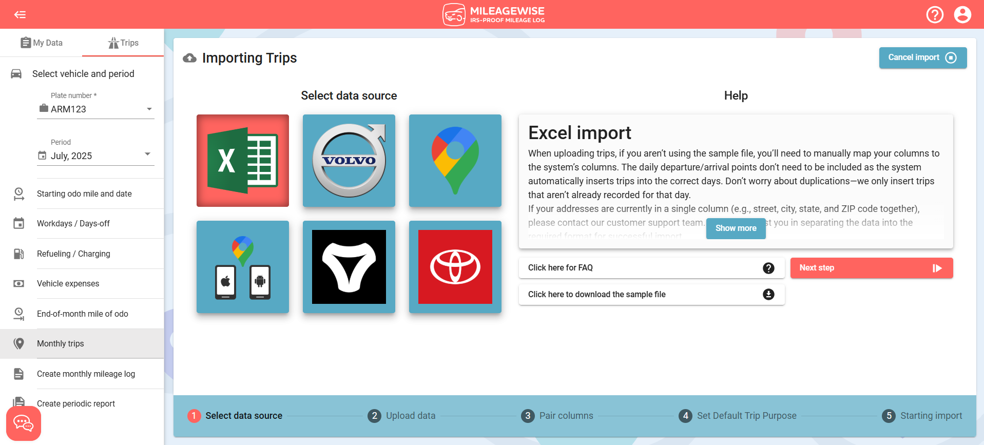 fixed trip import 2 - 2025