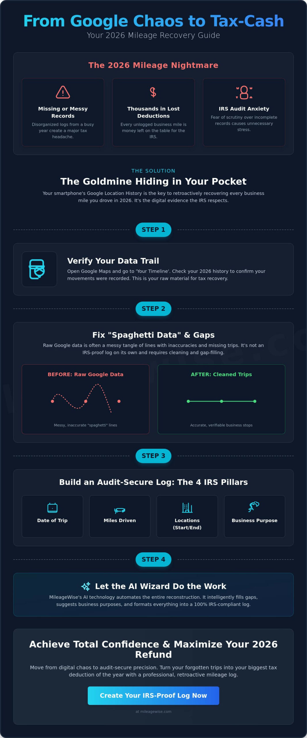 How to Use Google Location History to Reconstruct Your 2026 Mileage Log