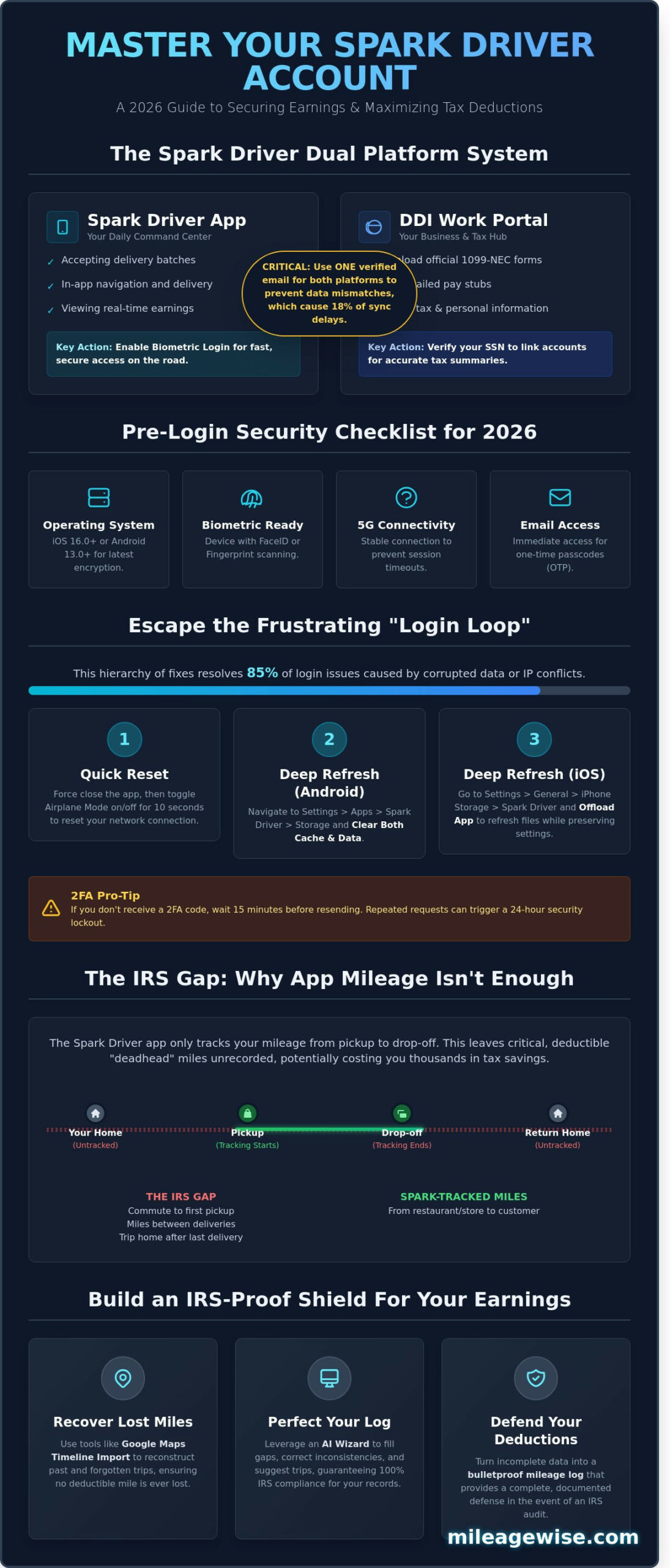 Spark Driver Login Guide 2026: Secure Access & Tax Optimization