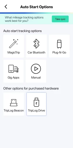 comparing best mileage tracker apps - Triplog automatic tracking
