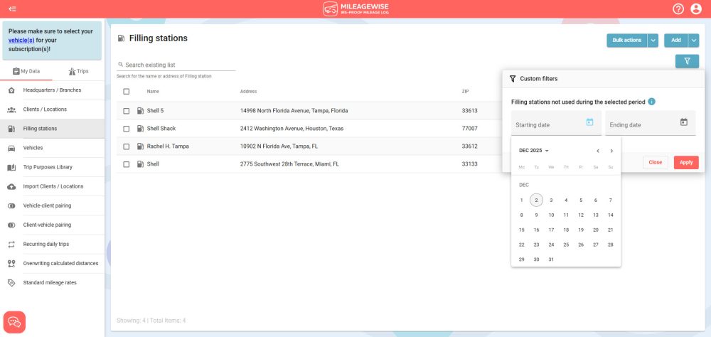 fs3 filter filling stations