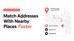 Match addresses with nearby places in the MileageWise mileage tracker app