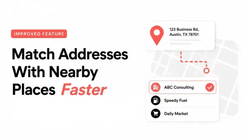 Match addresses with nearby places in the MileageWise mileage tracker app