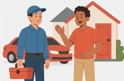 TaskRabbit driver arrives to a client to help out