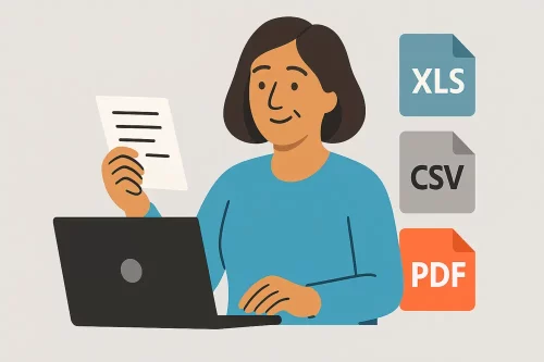 The AI Mileage Log Generator provides reports in Excel, CSV and PDF The AI Mileage Log Generator provides reports in Excel, CSV and PDF