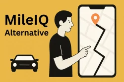 Young man considering a MileIQ alternative for tracking miles
